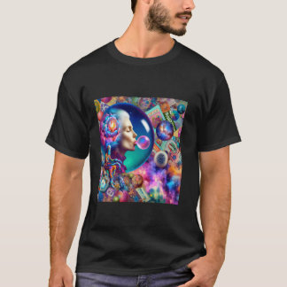 Fantasy-Abstrakt-Damen-Collage T-Shirt