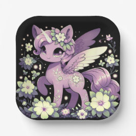 Fantasy Adorable Unicorn Kinderdusche Pappteller