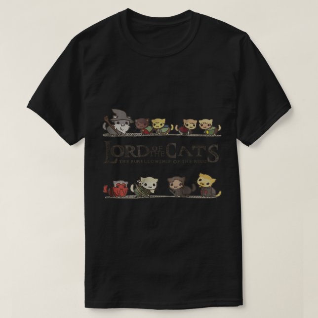 Fantasy Adventure Cat Squad T-Shirt (Design vorne)