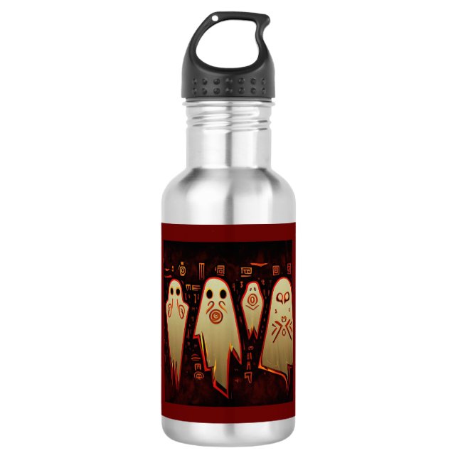 Fantasy Ägyptische Geister Halloween 1 Edelstahlflasche (Vorderseite)