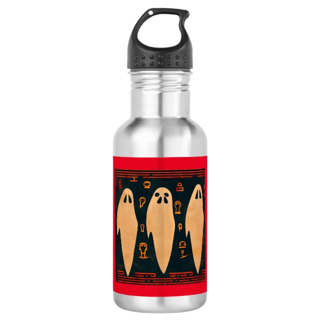 Fantasy Ägyptische Geister Halloween 4 Edelstahlflasche (Vorderseite)