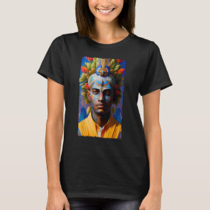 Fantasy AI Mystical Ethnic Man mit gemalt Gesicht T-Shirt
