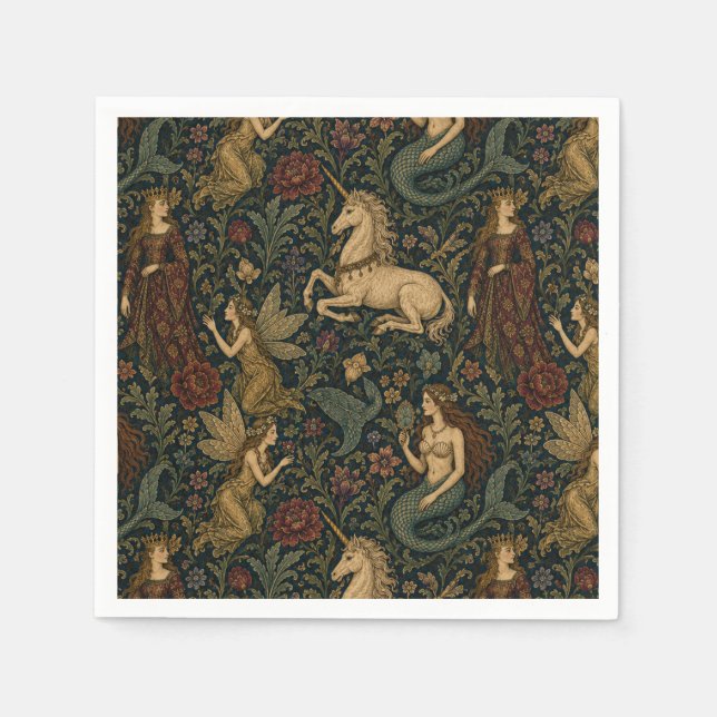 Fantasy Akademia Weiblich  Serviette (Vorderseite)