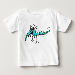 Fantasy Alien Vogel zeichnend Baby T-shirt