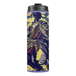 Fantasy Anime Hero 2 - Japanischer Holzschnitt Thermosbecher