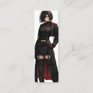 Fantasy Anime Mysterious Girl Mini Visitenkarte