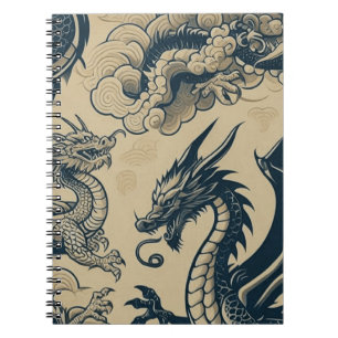Fantasy Antike Drachen Notizblock