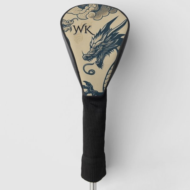 Fantasy Antiqued Dragons Persönliche Golf Headcover (Vorderseite)