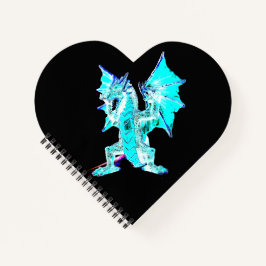 Fantasy Aqua Blue Dragon Notizbuch
