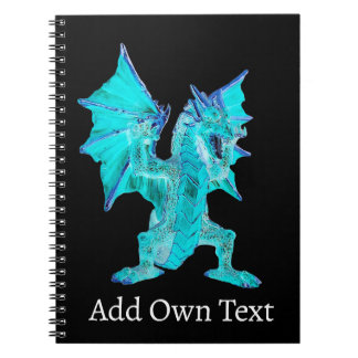 Fantasy Aqua Dragon Notizblock