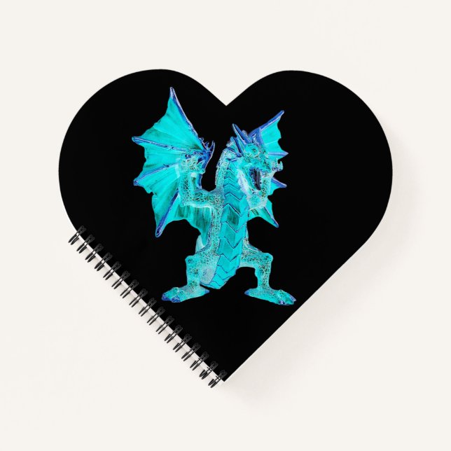 Fantasy Aqua Dragon Notizbuch (Vorderseite)