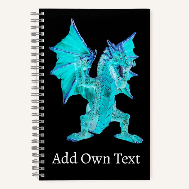 Fantasy Aqua Dragon Notizbuch (Vorderseite)