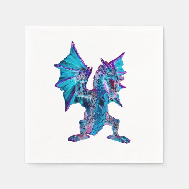 Fantasy Aqua Dragon x 50 Serviette (Vorderseite)