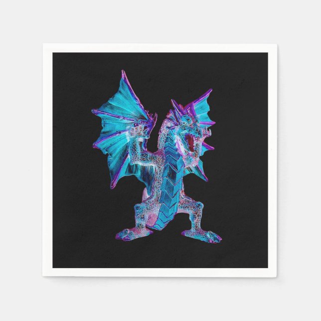 Fantasy Aqua Dragon x 50 Serviette (Vorderseite)