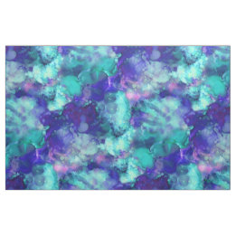 Fantasy Aquarellen in coolen blauen Tönen: Stoff