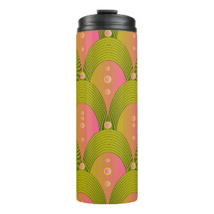 Fantasy Arcs Beads Pink Green Thermosbecher