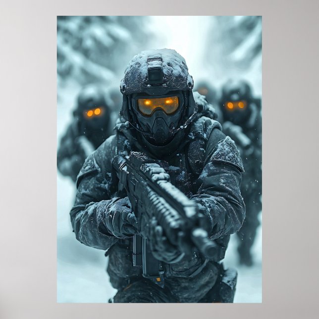 FANTASY-ARmee IM KÜHLSSTEN GEBIET Poster (Vorne)