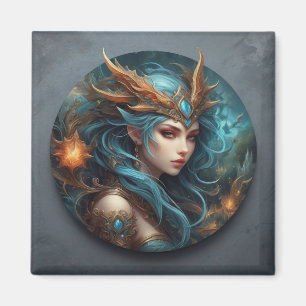 Fantasy Art Female Warrior farbenfroh Magnet