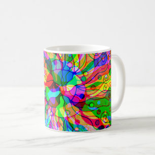 Fantasy Art skizzieren - Abstrakt Neon Shift 1 Kaffeetasse