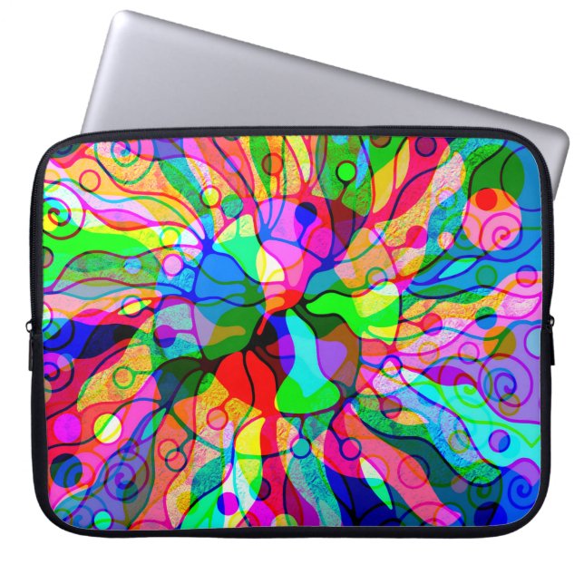 Fantasy Art skizzieren - Abstrakt Neon Shift 1 Laptopschutzhülle (Vorderseite)