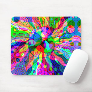 Fantasy Art skizzieren - Abstrakt Neon Shift 1 Mousepad