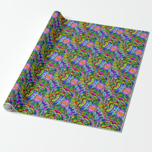 Fantasy Art skizzieren - Abstrakt Neon Shift 3 Geschenkpapier