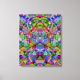 Fantasy Art skizzieren - Abstrakt Neon Shift 3 Leinwanddruck