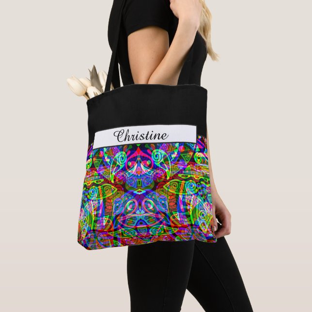 Fantasy Art skizzieren - Abstrakt Neon Shift 3 Tasche (Von Nahem)
