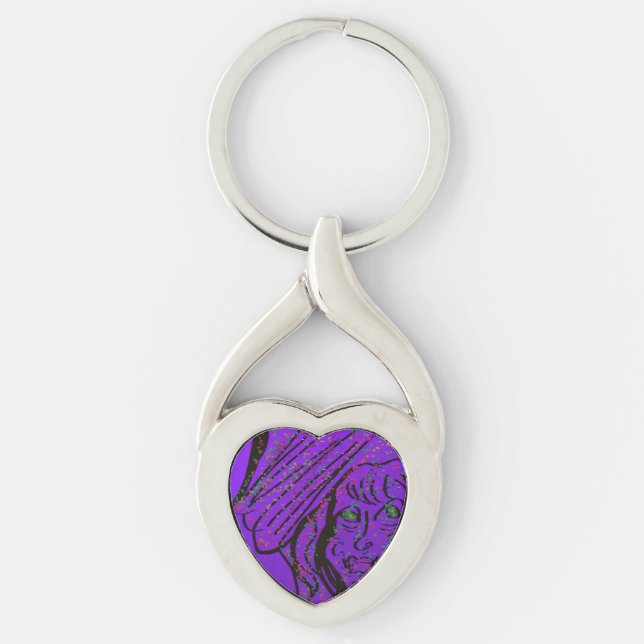 Fantasy Art Twisted Heart Keychain Schlüsselanhänger (Vorderseite)