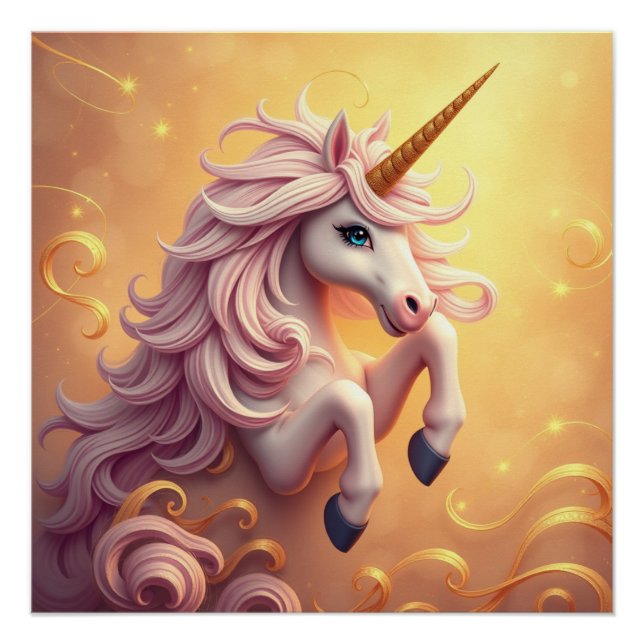 Fantasy Art Unicorn Poster (Vorderseite)