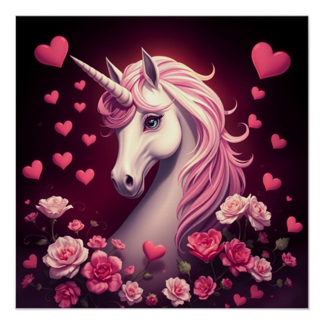 Fantasy Art Unicorn Poster (Vorderseite)