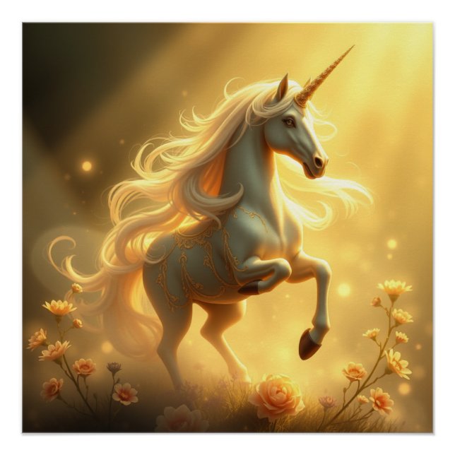 Fantasy Art Unicorn Poster (Vorderseite)