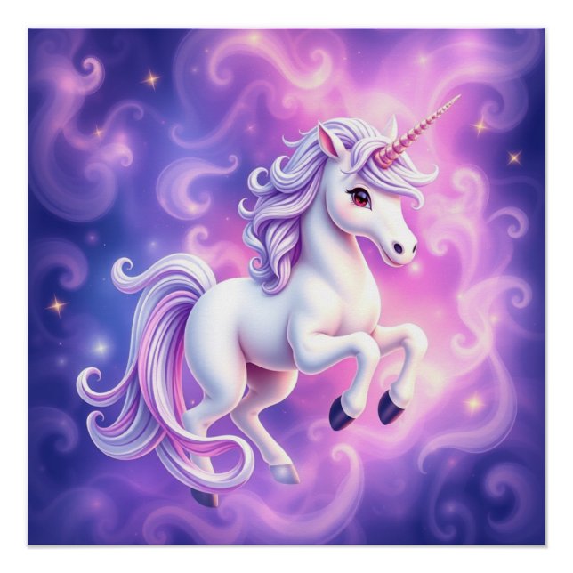 Fantasy Art Unicorn Poster (Vorderseite)