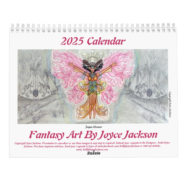 Fantasy Art von Joyce Jackson 2025 Kalender (Rückseite)