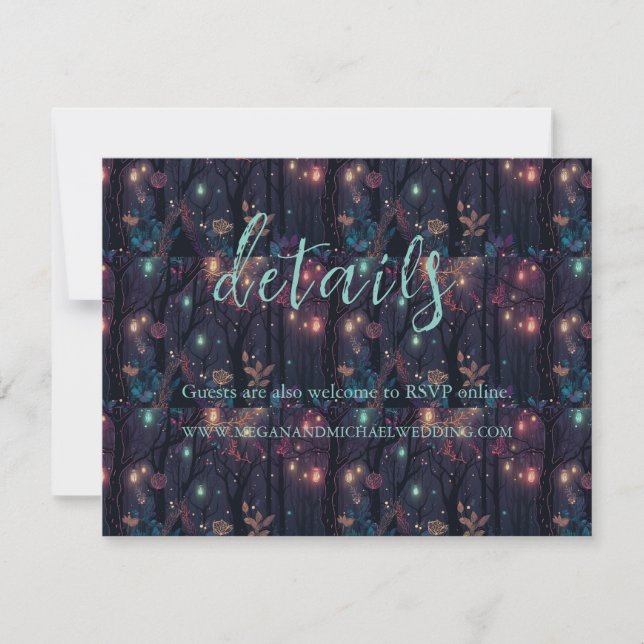 Fantasy Art Wedding Details zum Blumenspray Dankeskarte (Vorderseite)