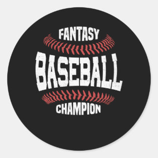 Fantasy Baseball Champion Runder Aufkleber