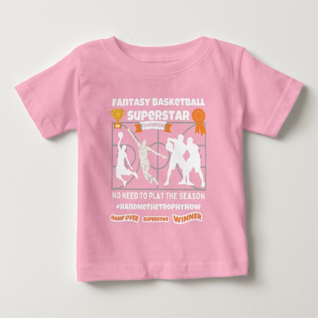 Fantasy Basketball Superstar Spiel über T - Shirt (Vorderseite)