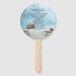 Fantasy Beach Theme Wedding Program Fan Fächer