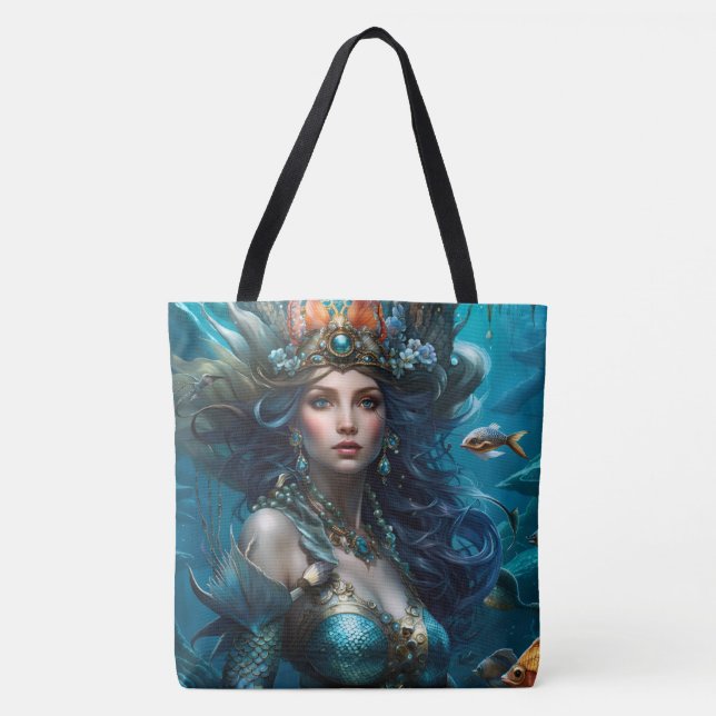 Fantasy Beautiful Mermai Princess Tasche (Vorderseite)