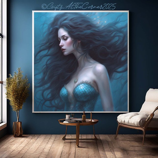 Fantasy Beautiful Siren Mermaid Leinwanddruck (Von Creator hochgeladen)