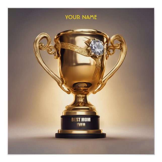 Fantasy Best Mama Ever Trophy Poster (Vorderseite)