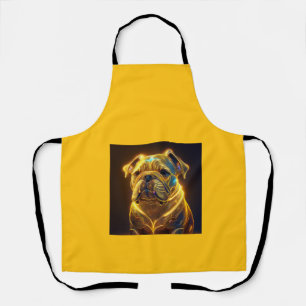Fantasy-Bild Neon-Gelber Englischer Bulldogge Schürze