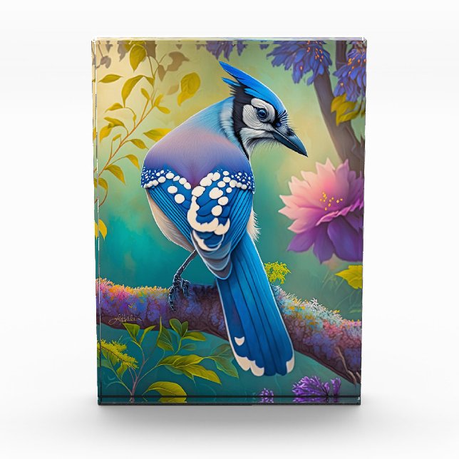 Fantasy Birds Blue Jay Fotoblock (Vorderseite)