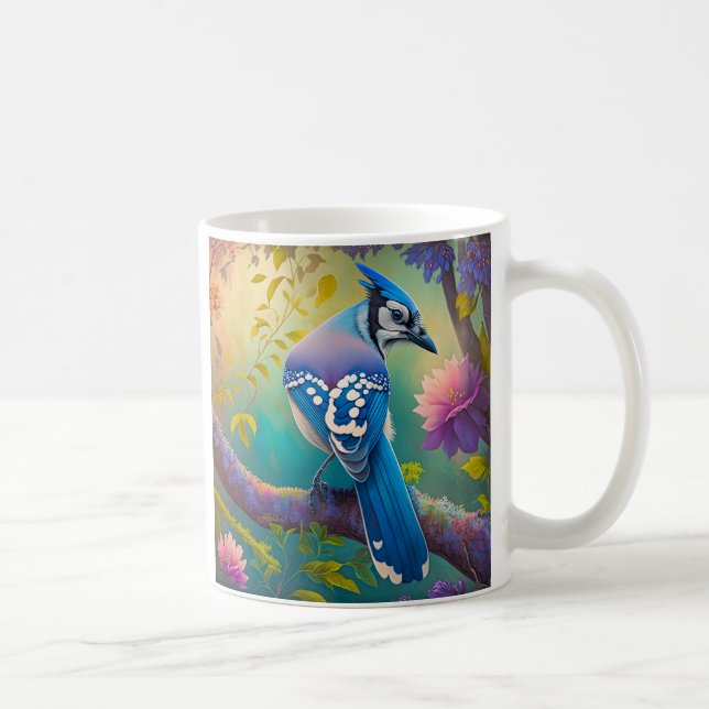 Fantasy Birds Blue Jay Kaffeetasse (Rechts)