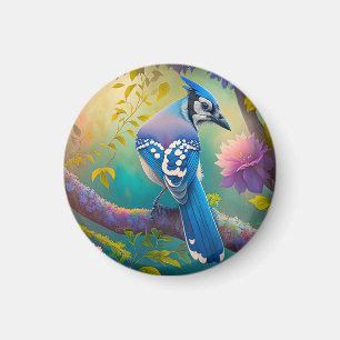 Fantasy Birds Blue Jay Magnet