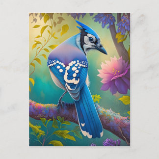 Fantasy Birds Blue Jay Postkarte