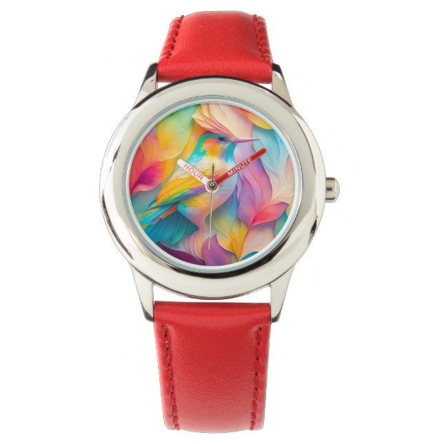 Fantasy Birds Silk Bird Armbanduhr (Vorderseite)