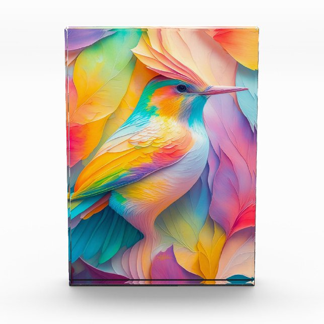 Fantasy Birds Silk Bird Fotoblock (Vorderseite)