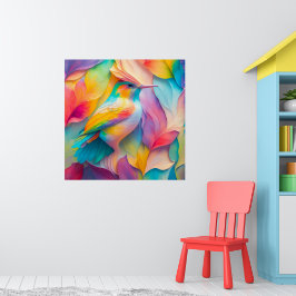 Fantasy Birds Silk Bird Poster