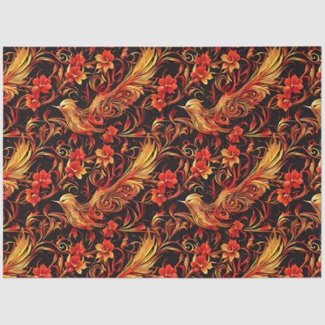 Fantasy Birds Tissue Paper Seidenpapier (Vorderseite)